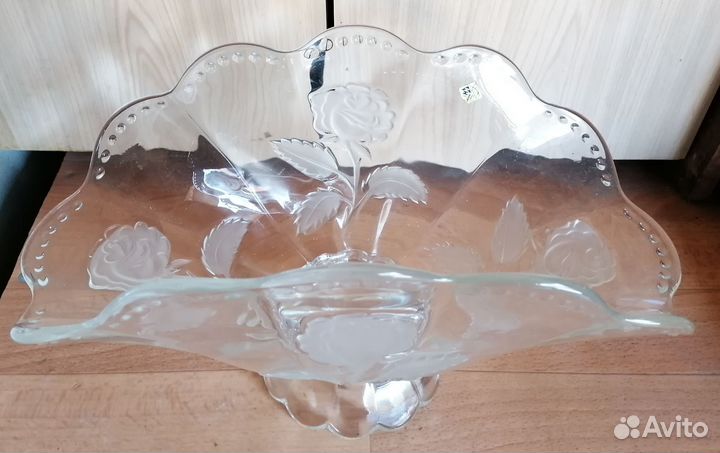 Ваза для фруктов Чехия ручная работа