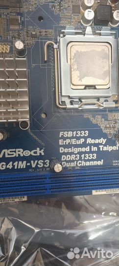 ASRock G41M-VS3 775 ddr3 + неизвестный процессор