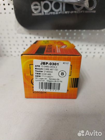 Тормозные колодки передние Рено Логан 2004-2015