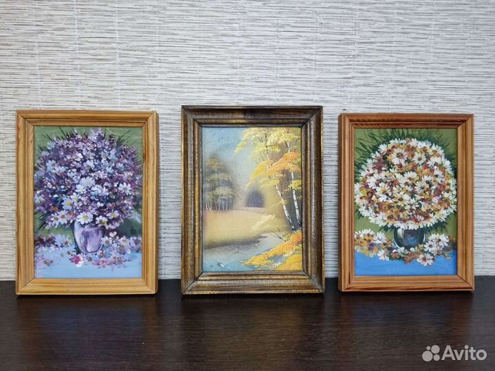 Картина 15*20 цветы пейзаж масло