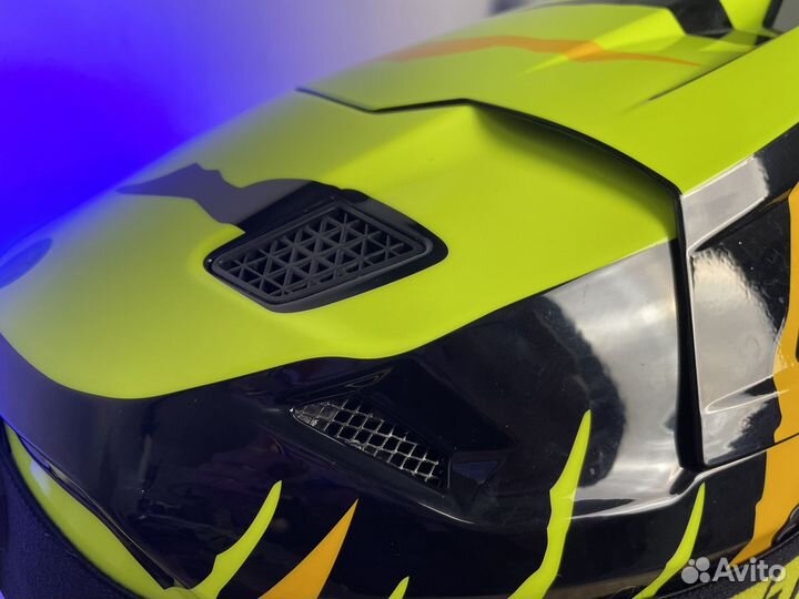 Мотошлем Leatt Moto 8.5 Helmet Kit Tiger + Очки