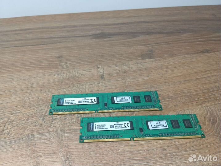 Оперативная память для пк по 2гб каждая Kingston