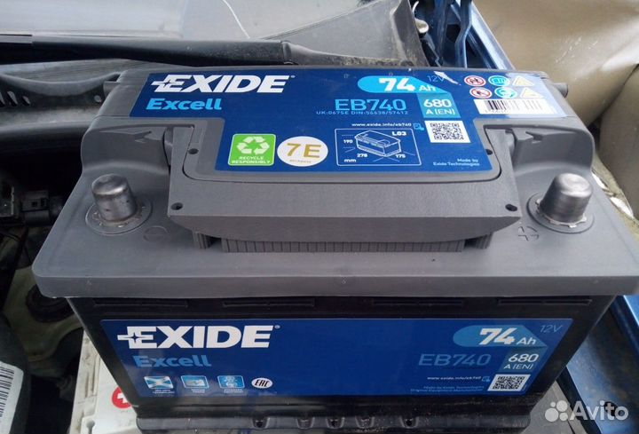 Аккумулятор Exide 74 Ah бу