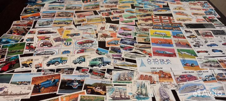 Почтовые марки (авто, корабли, космос)