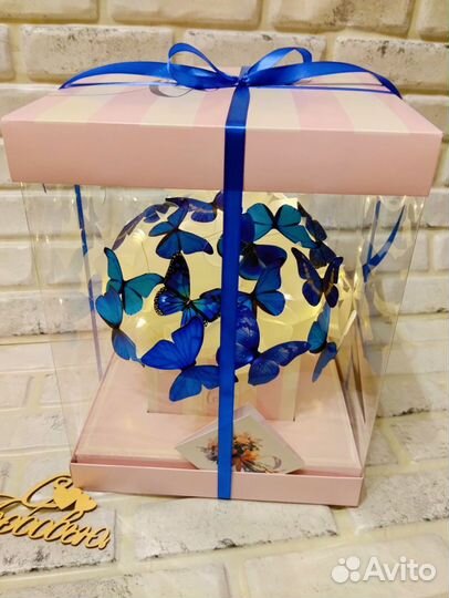 Удивительный подарок-ночник-бабочки в аквариуме