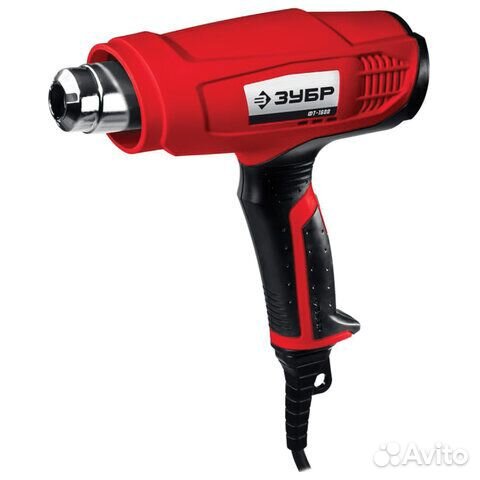 Фен технический сетевой, 1600 Вт, насадки 3 шт., 5