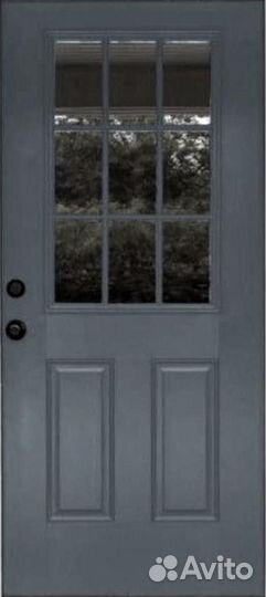 Дверь входная тёплая с окном, массив дерева.дсм37