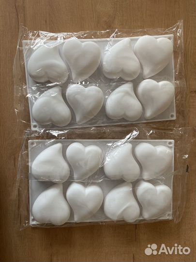 Формочки,Сердце, для мусовых пирожных