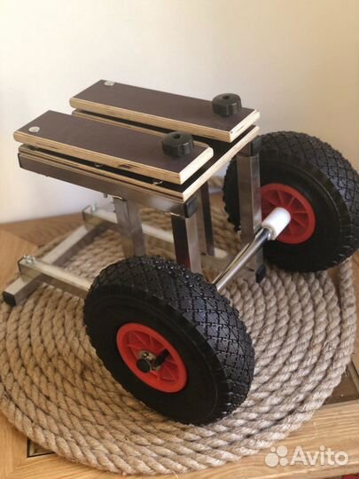 Нержавеющая тележка для лодочного мотора с барашка