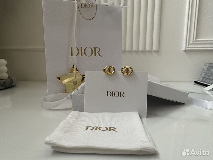 Серьги dior оригинал комплект бутика