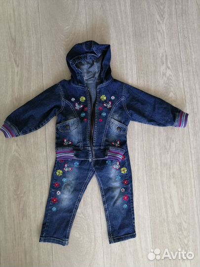 Джинсовый комбинезон для девочки