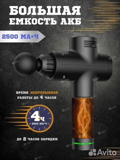 Перкуссионный массажер пистолет для тела AZU