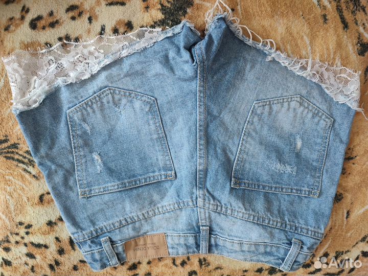 Женские джинсовые шорты 42 44 Zolla