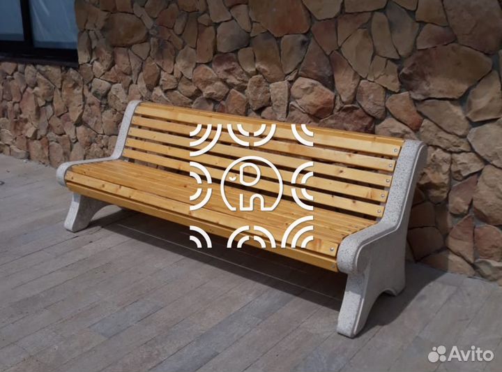 Лавочки из бетона Классик у производства