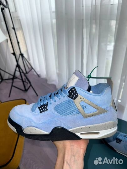 Оригинал nike air jordan retro 4 university blue