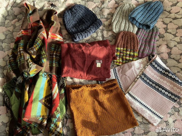 Шапка шарф пончо