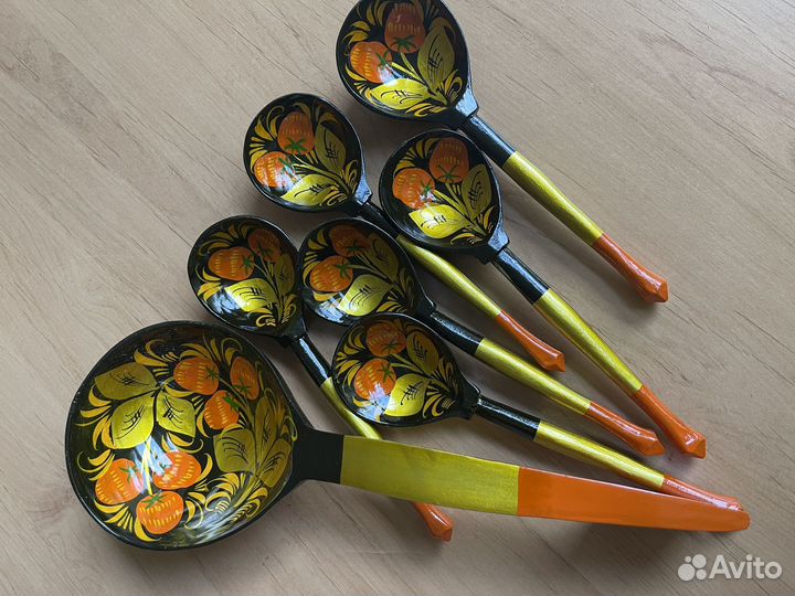 Половник и 6 ложек хохлома