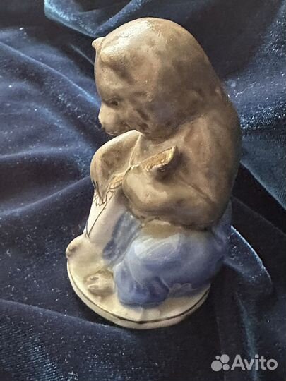 Мишка с балалайкой городница медведь фарфор СССР