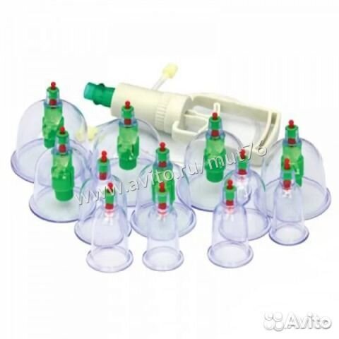 Вакуумные банки С вакууматором для похудения 12 шт