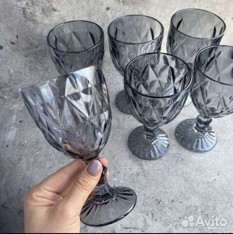 Набор винтажных бокалов 6шт для вина