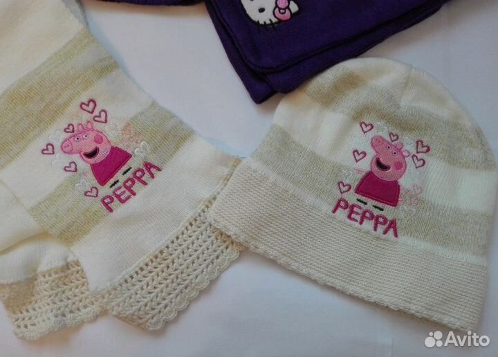 Шапка и шарф Peppa Шапка и шарф Hello Kitty