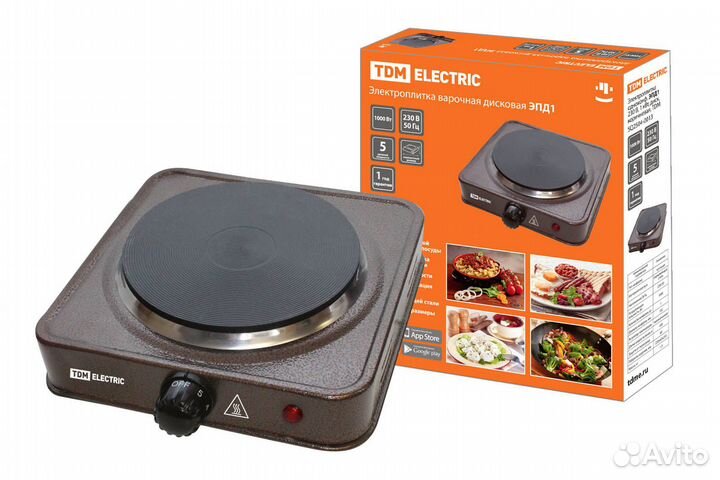 TDM Электроплита одноконф. эпд1 230В, 1 кВт, диск