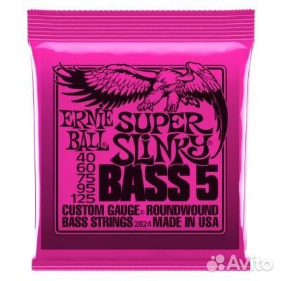 Струны бас 40-125 Ernie Ball 2824 Super Slinky