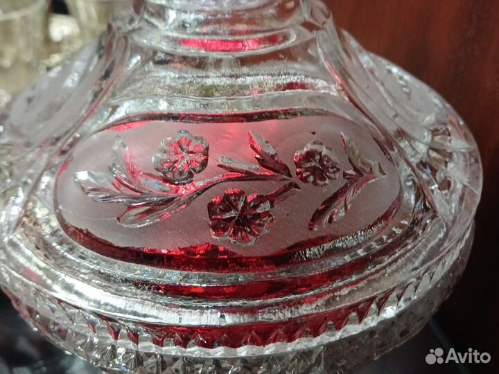 Хрустальная конфетница ваза