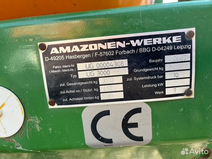 Опрыскиватель Amazone UG-3000 Nova, 2007