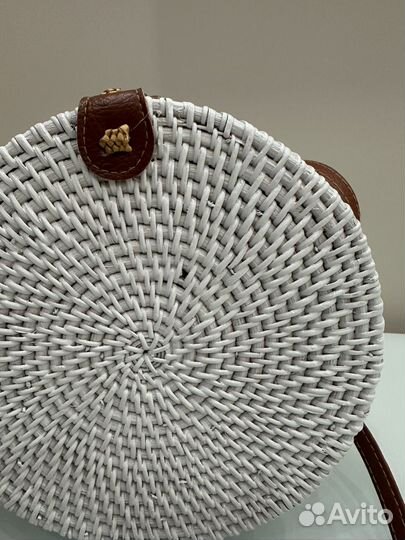 Сумка плетеная круглая