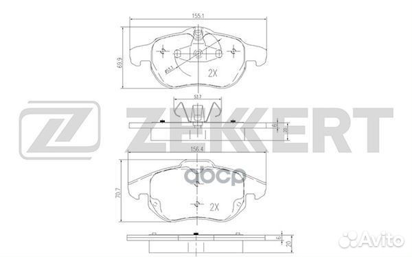 Колодки торм. диск. передн. Fiat Croma (194) 05