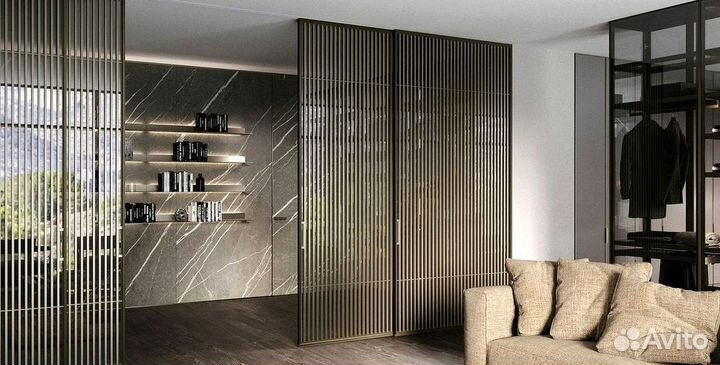 Раздвижные реечные перегородки