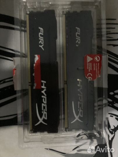 Опертивная память HyperX Fury ddr3 16gb