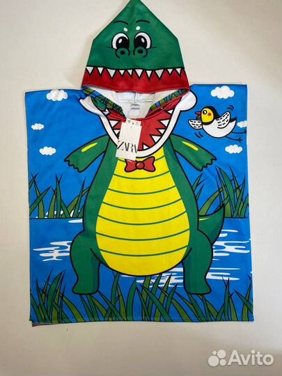Полотенце пончо детское zara новое