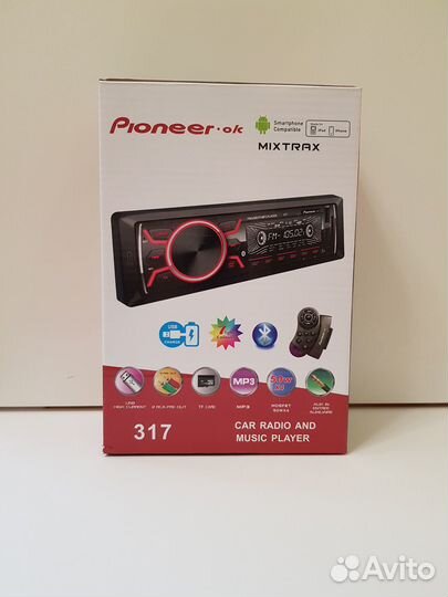 Автомагнитола Pioneer с Bluetooth, AUX,USB