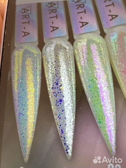 Дизайны для маникюра, зеркальная втирка