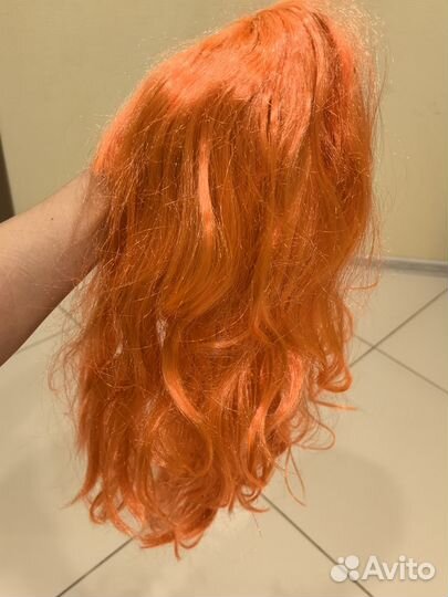 Парик рыжий с челкой