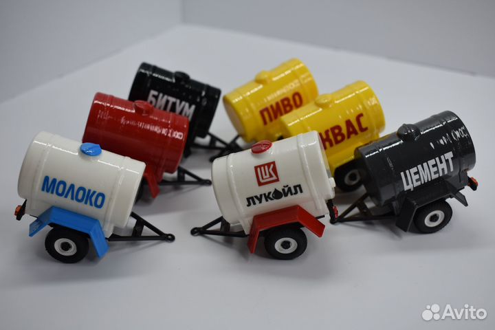 Прицепы-бочки Пиво, Квас, Рыба, Битум Модели 1:43