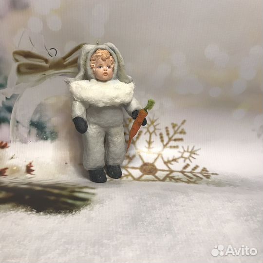 Ватная игрушка Мальчик Зайчик