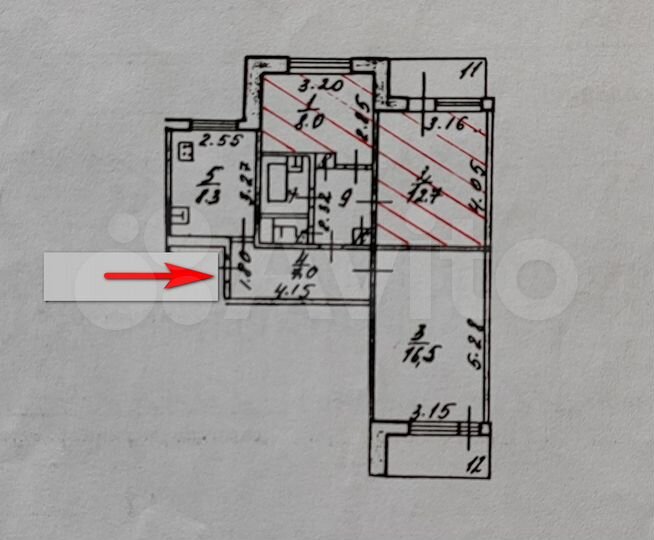 Комната 20,7 м² в 3-к., 6/9 эт.