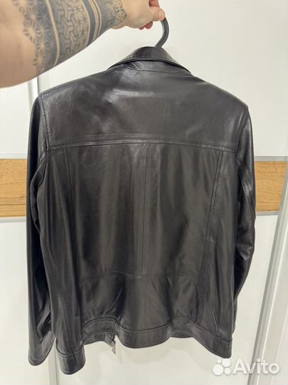 Кожаная куртка мужская размер м