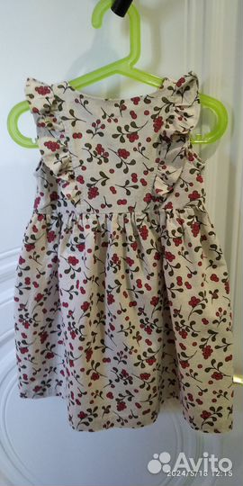 Летнее платье для девочки лен 104