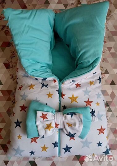 Конверт с комбинезоном на выписку зима