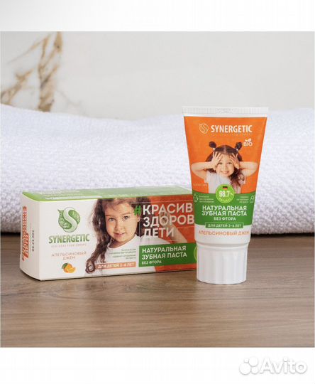Зубная паста детская Synergetic 3-6лет