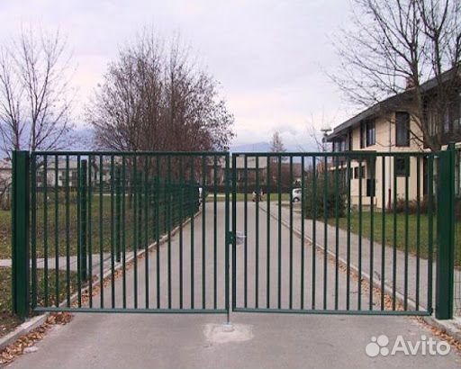 Ворота из профильной трубы 4*1,5 м