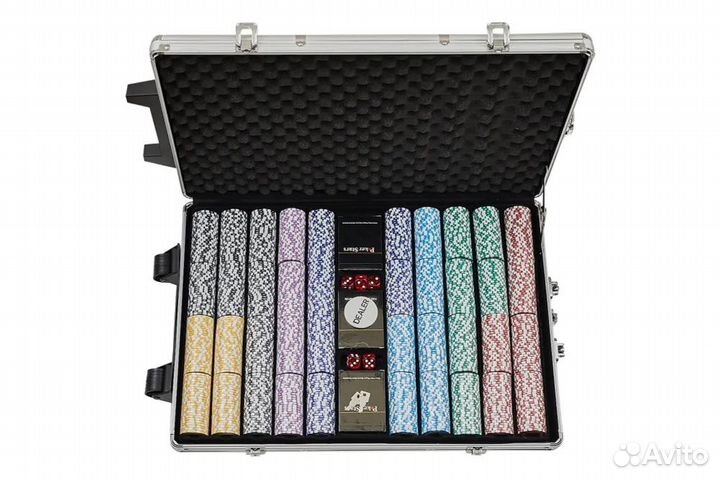 Набор для покера Crown на 1000 фишек 12г, Partida