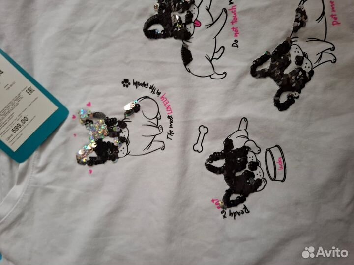 Вещи пакетом для девочки 104 см новые 2 шт