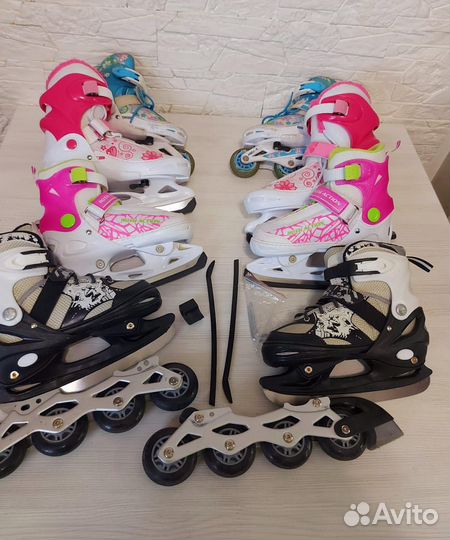 Коньки ролики 2 в 1. Ролики. Коньки