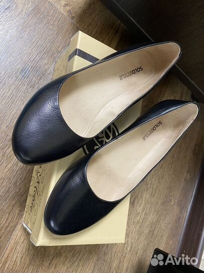 Туфли женские кожаные, размер 38