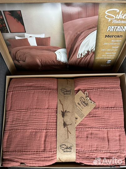 Постельное бельё Евро муслин Sikel коралловое